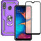 Yiakeng Samsung Galaxy A20e Case, Samsung A20e Case, With Tempered Glass Screen Protector, Silicone Shockproof Military Grade Protective Phone Cover Samsung Galaxy A20e (Purple)