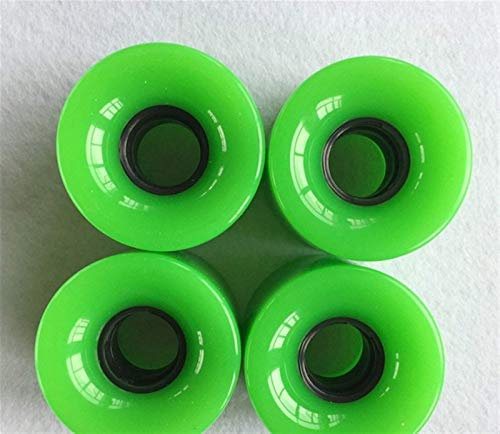 BGSFF Skateboardräder 4 Stück 85A 60 * 45mm LED Flash Roller Longboard Wheel Tanzbrett Skateboard Wheel PU Double Rocker Flashing Wheel für Street- und Park-Skating.