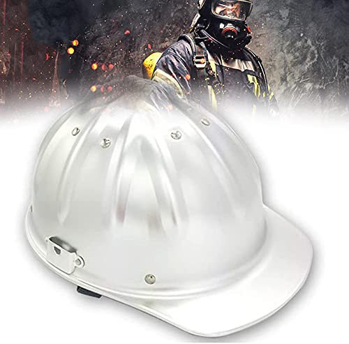 YANSQH Industrieschutzhelm Bauhelm Aluminium Hard, 4-Punkt Textilbeschlag mit Drehverschluss, Bauarbeiterhelm mit verstellbarem Helm