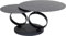 Kare Design Couchtisch Beverly, Schwarz, Wohnzimmertisch, Besitelltisch, Keramik Tischplatte, Stahl Fuß, 360 Grad drehbar, 43x133x80 cm (H/B/T)