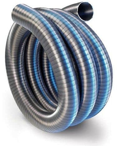 Conduit de cheminée flexible – Multifuel – Tuyau en acier inoxydable – 150 mm/8 m