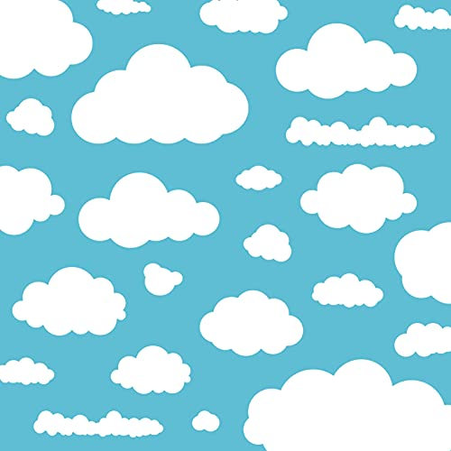 WandSticker4U®- Wandtattoo WOLKEN in WEIß Selbstklebend I Baby Wandsticker Kinder-zimmer Himmel Traum I Wand Aufkleber für Mädchen & Junge Babyzimmer Deko [23 Teilig]