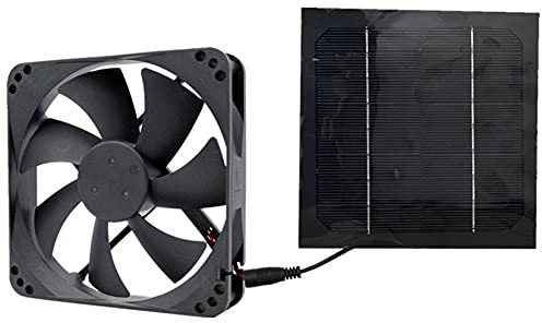 Viudecce 20W 12V Solar Panel Exhaust Fan Air Extractor Ventilator Solar Panel Powered Fan for Dog Chicken House Greenhouse