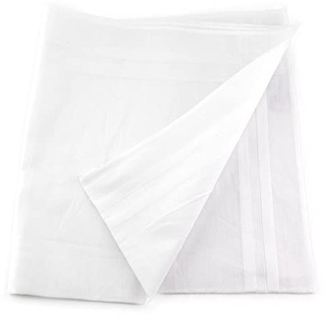 TigerTie - hochwertiges Einstecktuch Taschentuch in reinweiss weiß aus 100% Baumwolle einfarbig Unicolor - Stofftaschentuch handkerchief Gr. 41 x 41 cm