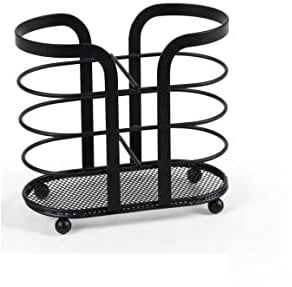 GICOS IMPORT EXPORT SRL Porta bicchieri portabicchieri doppio in metallo 16*8*15 cm colore nero CHL-831010