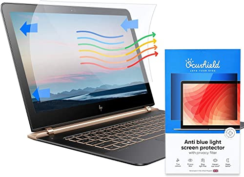 Ocushield Blue Light Privacy Screen Filter, 15.4 inch (16:10) | Fits 332 x 208 mm screens. Anti-glare, easy install, anti-fingerprint. Reduces eye fatigue. For laptops & monitors.