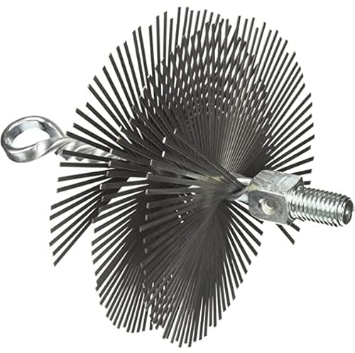 La zappa Stahlbürste rund für professionelle Kamine, Reinigung von Schornsteinen. (Ø 20 cm)