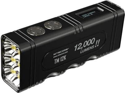 Nitecore Taschenlampe TM12K inkl. Akkubatterie, 12000 Lumen, 250 m Leuchtweite, USB-C, LED Lampe für Outdoor, schwarz