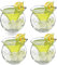 NLDGR Martini-Gläser ohne Stiel, 266 ml, 4er-Set, Martini-Glas mit Kugelboden, elegante Gläser für Cocktail-Party, Bar, Trinkgläser-Set