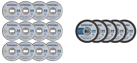 Dremel SC456B Lot de 12 Disques EZ SpeedClic à Tronçonner/Découper les Métaux 38mm avec Outils Rotatifs Lot de 5 Disques EZ SpeedClic de Découpe Diamètre 38 mm