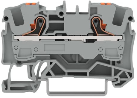 2206-1201 | WAGO 2-CONDUCTOR THROUGH TERMINAL BLOCK WITH PUSH-BUTTON 6 MM?, GREY