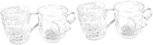 Simple Teapot Teacup, Tea Set for Home Ceramic Tea Set, Wine Glass Juice Cups 2pcs Glow Club Cups Activated Bar Beer The Night Favors Drinking Graduation Auto Beverage Christmas Cup Light Gift Contain