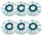 Alloytool 6 Stück Ersatzkopf für Leifheit Clean Twist Disc Mop / Clean Twist Disc Mop Ergo Bodenwischer, Maschinenwaschbarer Bodenwischer Ersatzmop Ersatzteile