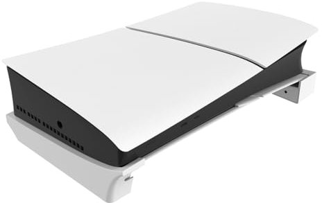 CRGANGZY Horizontal Base Stand Holder Stable Console Stand Game Console Desk Stand Storage Rack for PS5 Slim Digital Edition and Disc Edition (White)