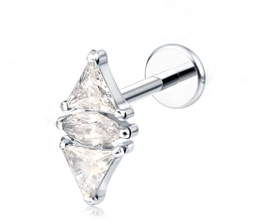 limerencia 18G Tragus Piercing, Medizinische Titan Lippenpiercing Hypoallergen Helix Piercing ohr, Labret Stecker mit 6mm 8mm 10mm Stäbe für Bauchnabel Zunge Augenbraue Lippe Septum Nase