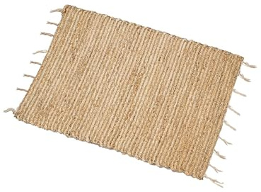 DRW Rechteckiger Teppich aus Seegras, natürlich, 1 x 90 x 60 cm