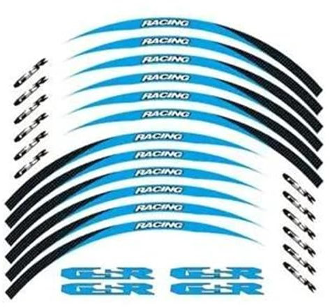 JAYWIS Felgenaufkleber Motorrad Radnabe Streifen Aufkleber Wetterfeste Reflektierende Aufkleber Felgen Modifiziert Dekorieren Für Suzuki GSR 400 600 750 Radaufkleber (Farbe : 2)