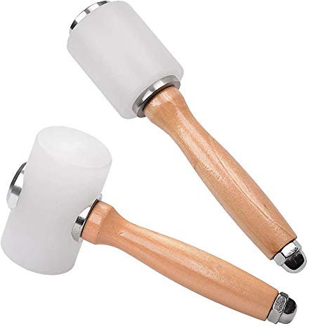 Tlilyy 2 martillos de tallado de , mazo de , martillo de nailon con de madera, herramientas de para trabajos de hechos a mano
