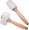 Tlilyy 2 martillos de tallado de , mazo de , martillo de nailon con de madera, herramientas de para trabajos de hechos a mano