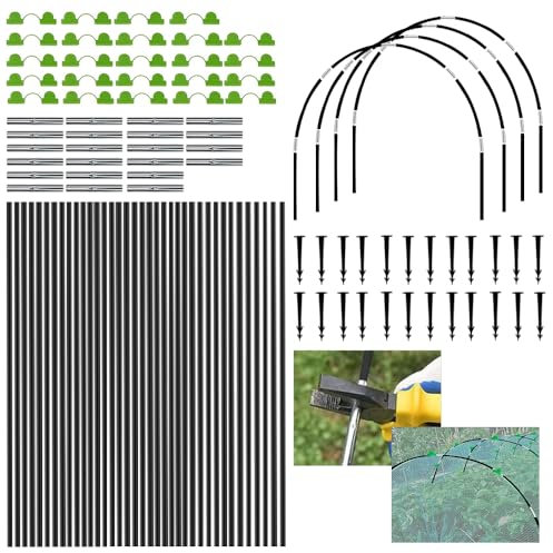 Jiahuade Archi per Tunnel Orto,Archi per Serre a Tunnel,Telaio per Serra Orto,Strutture per Serre a Tunnel,Pneumatici per Serra,Cerchi da Giardino per Serra,Archi per Serra da Giardino