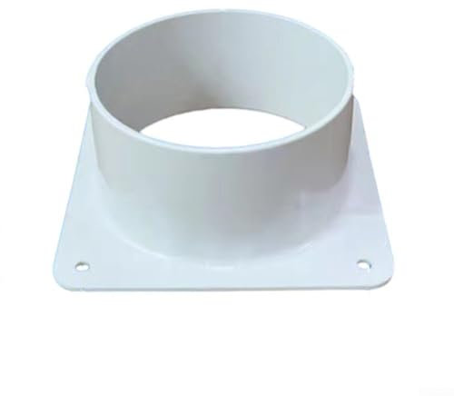 Flangia da parete per tubo di ventilazione in PVC, flangia diritta per tubi di ventilazione in plastica (100 mm)