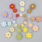 Galerie SV 30 Stück 3D Blumen Magnete für Kühlschrank - 3 Größen Bunte Dekorative Magnete für Schließfach, Whiteboard, Pinnwand, Tafel, Büro Dekor