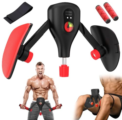 Oberschenkeltrainer, Oberschenkeltrainer Verstellbar, Beckenboden Trainer Damen und Herren, Po Trainer für Zuhause, 35lb Beckenboden Trainer, Hüfttraining + Armtraining, GesäßTrainer