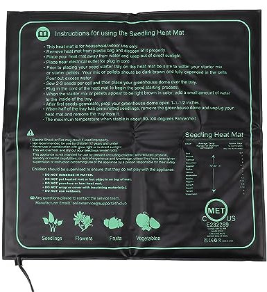Tappetino Riscaldante per Piantine Tappetino Riscaldante per Piante Impermeabile Termostato Sicuro per Rettili da Vivaio (Spina europea 220 V)