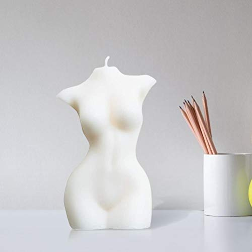 Kerze Frauen Körper Weiblicher Torso Vegan Sojawachs Duftkerze Entspannung Frauen Kerzenkörper (milchig)