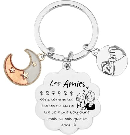 POIUYTRE Cadeau Meilleure Amie Porte clef Meilleure Amie Cadeau Amie Original Cadeau Amie Anniversaire Cadeau Amie Noël Porte-clés Amitié Cadeau Amitié Cadeau de fin d'études universitaires