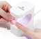 SAVILAND Pro Mini UV Nail Lamp 10S Flash Cure: Mini UV Light for Gel Nails 6W Protable Mini Nail Lamp Dual Light Sources USB Type-C UV LED Nail Lamp for Gel Polish Glue Gel Travel Home Use (White)