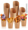 dellyy 40Pcs Gobelets à Glace en Papier, avec 40 Cuillères, Gobelet à Glace, Matériaux de Qualité Alimentaire, Gobelet Carton Coupe Glacée, pour Gâteaux, Glaces et Boissons