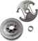 CHJYGMH Parti di Utensili da Giardino Pignone Catena Tamburo Frizione Adatto for Motosega Husqvarna 340 340E 345 345E 350 351 353 445 445II 445E 450 450E 450E II