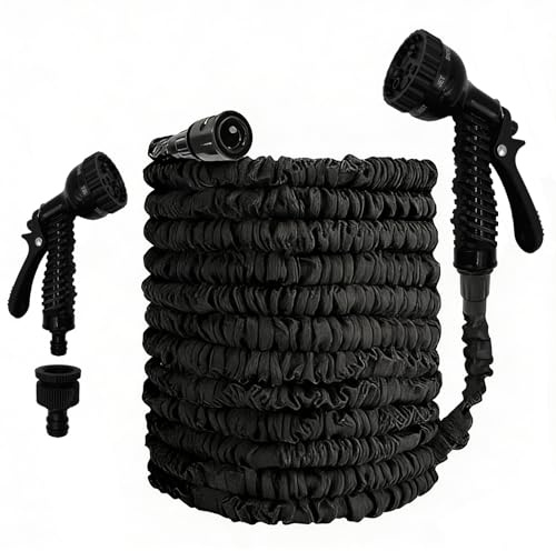 Ennoxwi Set di tubi estensibili Flexible Garden Hose Tubo da Giardino Espandibile 15m,Tubo Flessibile con Pistola per Irrigazione Giardino, Pulizia Auto e Terrazza, Lavaggio Animali Domestici
