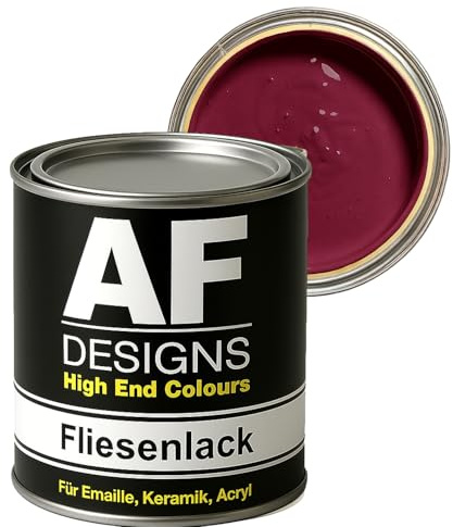 Alex Flittner Designs Fließenlack in Bordeauxviolett RAL4004 hochglänzend | Hochwertiger 2K Badewannenlack mit Härter - Extrem strapazierfähiger Emaille - Lack für Badewannen, Duschen, Waschbecken und
