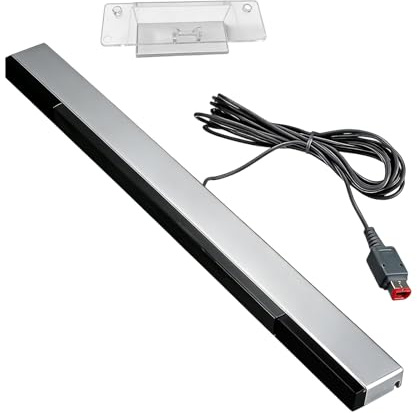 Barre de Capteur Wii - Capteur pour Wii et Wii U, Support Barre de Détection Wii, Bande de Capteur à Faisceau Infrarouge pour Console Nintendo Wii et Wii U avec 1 Support de Pied Transparent