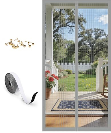 WenYa Magnetic Fly Screen Doors, 80X210cm Heavy Duty Automatic Magnets Cosure Mesh Curtain, Anti-Bug Mosquito Net Without Drilling Suitable for Patio Balcony Bedroom