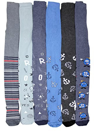 TupTam Baby Jungen Strickstrumpfhose 6er Pack, Farbe: Farbenmix 5, Größe: 104-110