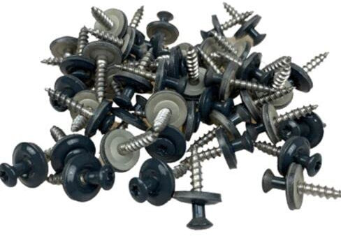 Spenglerschrauben mit 15 mm Dichtscheibe 4,5 x 25 mm oder 35 mm (25 mm 25 Stück, anthrazit 7011)