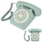 125 Ligne téléphonique Filaire, téléphone Fixe européen Antique Vintag, Appel Haute définition Grand téléphone Filaire à Bouton Clair pour Bureau à Domicile (Vert)