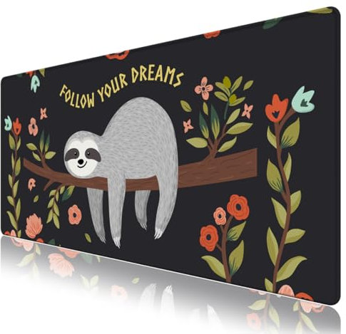 Erweitertes Gaming-Mauspad, große Schreibtischunterlage, rutschfeste Gummiunterseite, Computer-Desktop-Laptop-Tastatur, Mauspad mit genähten Kanten, 89,2 x 40 cm, XXL, wasserdichtes Mauspad für Arbeit