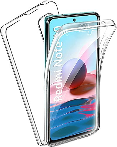 Funda 360º para móvil Xiaomi Redmi Note 10/Redmi Note 10s Silicona Transparente - Carcasa Resistente Full Body Delantera y Trasera Doble Cara Completa Entera (Xiaomi Redmi Note 10 4g/Redmi Note 10s)
