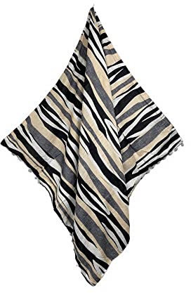 Kikoy Summer mit Pon Pon 90 x 160 cm Strandtuch Doppelbett - Handtuch Pareo Strand (Zebrato)