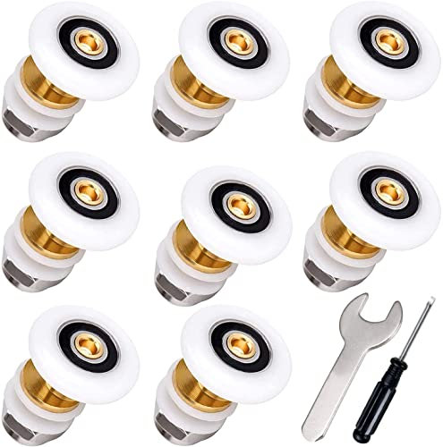 Rodamientos Mampara Ducha 23mm 8pz Ruedas Mampara Ducha Ruedas Ruedas Mampara Ducha Para Puerta de Ducha Para Puerta Corredera De Cristal Baño