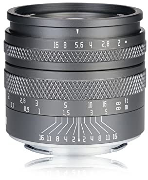 AstrHori 50mm F2.0 Lente ad ampia apertura Obiettivo manuale full frame Compatibile con fotocamera mirrorless Sony E-Mount A7,A7R,A7S,A9,A6000,A6300,A6400,A6500,A5000,A6600,ecc(Grigio)