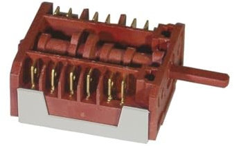 easyPART Kompatibel/Ersatz für Electrolux 358198009/5 Backofenschalter Wahlschalter Schalter DEKA Backofen Herd AEG Zanussi mit 6/4,6mmØ Normachse Steckzungen nur Funktionen Gradzahlen gesondert