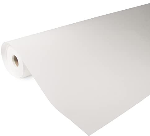 Rouleau de fibre de verre lisse pré-peinte 75g/m² 2500 x 100cm Blanc à peindre Revêtement mural de rénovation, Isolant thermique, Protection murale
