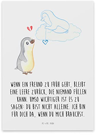Mr. & Mrs. Panda Trauerkarte Trauer Freund - Beileidskarte, Freunde, Tod Eines Nahestehenden Menschen, Kondolenzkarte, Abschiedskarte, Beileid, Freundes, gedenkkarte, Trauerspruchkarte