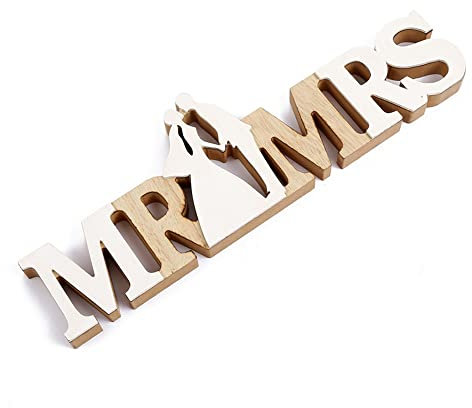 MR & MRS Holz Buchstaben Deko Buchstabenschmücken Hochzeitsdeko Hochzeitsdekorationen Dekobuchstaben Standesamt Geschenke Deko für Zeremonie Hochzeits Party Haus Foto Requisiten TischDeko,Keine Liebe