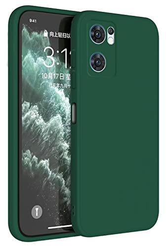 Topme Handyhülle Hülle Fur Oppo Find X5 Lite/Oppo Reno7 5G (6.43 Inches) Case Schutzhülle, Hautschutz Aus TPU Silikonhülle - Dunkelgrün